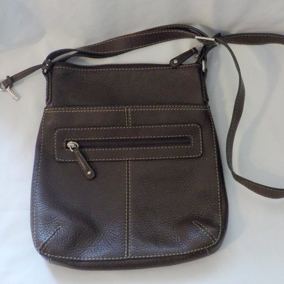 Fossil purse medium brown saddle style leather EUC - Picture 1 of 3